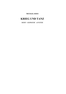 krieg und tanz - Literaturport