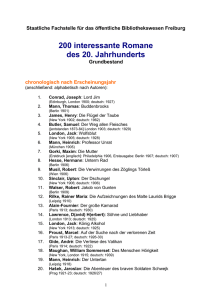 200 interessante Romane - Regierungspräsidium Freiburg