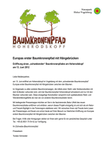 Pressemappe ,,Europas erster Baumkronenpfad mit Hängebrücken