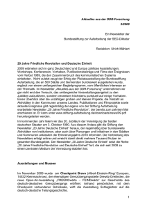 Newsletter 3/2009 - Bundesstiftung zur Aufarbeitung der SED