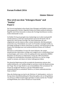 Forum Freiheit 2016 Günter Ederer Was wird aus dem "Schengen