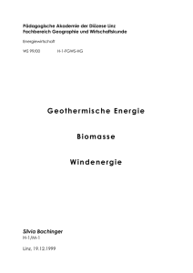 Geothermische Energie - Geographie und Wirtschaftskunde