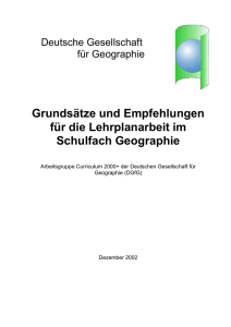 Curriculum 2000+ - Institut für Geographie