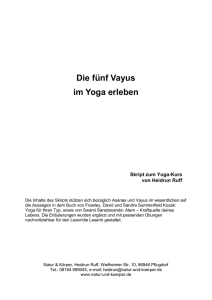 Die fünf Vayus im Yoga erleben