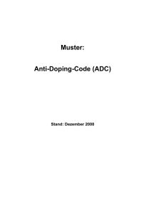 Muster-Anti-Doping-Code
