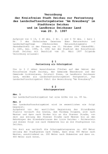 Verordnung der Kreisfreien Stadt Zwickau zur Festsetzung des