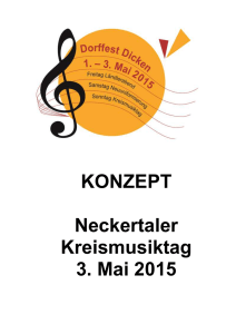KONZEPT Neckertaler Kreismusiktag 3. Mai 2015 1 Einleitung