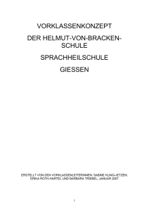 Konzeption Vorklasse - Helmut-von-Bracken-Schule