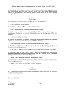 1. Änderungssatzung zur Hauptsatzung der Gemeinde Möser vom