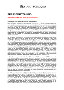 PRESSEMITTEILUNG - BIO Deutschland