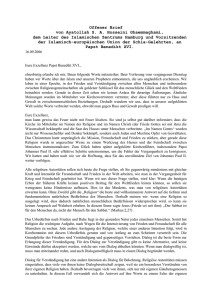 Offener Brief an Papst Benedikt XVI.
