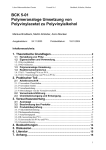 1.3 Polymeranaloge Umsetzung