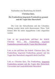 Christian Quix, Die Frankenburg und die Vogtei über Burtscheid