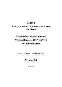 ELDAT-Technische Beschreibung der Schnittstelle und des