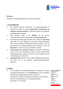 Richtlinie zur Teilnahme an Feuerwehrwettbewerben in Öserreich
