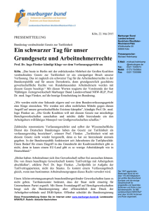 Bundestag verabschiedet Gesetz zur Tarifeinheit
