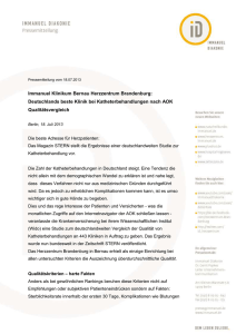 2013-07-18 PM Herzzentrum Bernau überdurchschnittliche Qualität