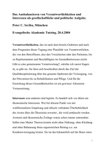 Peter C. Scriba, München - Evangelische Akademie Tutzing