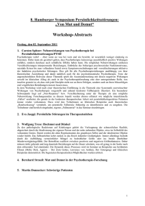 Abstracts der Workshops (60 KB , )