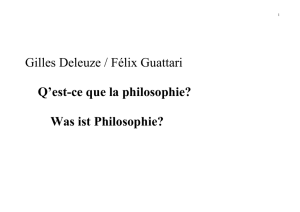 Deleuze/Guattari, Was ist Philosophie? - UK