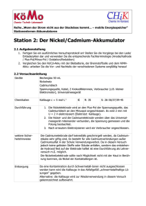 Andere Bezeichnungen Ni/Cd, NiCd-Akku, Nickelakkumulator, NC