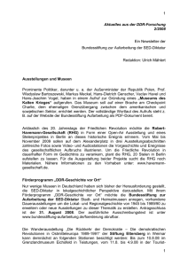Newsletter 2/2008 - Bundesstiftung zur Aufarbeitung der SED
