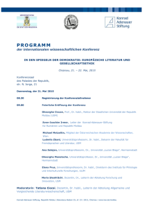 Programm der Konferenz  - Konrad-Adenauer