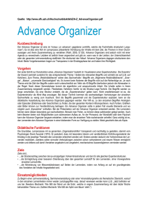Advance Organizer