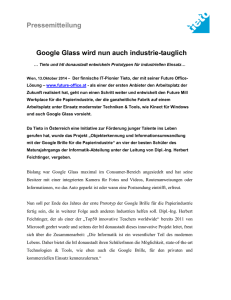Pressemeldung Google Glass (Word)
