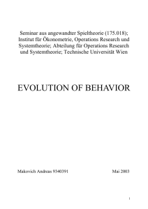 1 Verhaltensmodellierung: Spiel- und Optimierungstheorie
