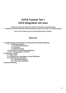 Aufgabe 6 Teil 1 - CICS Integration mit Java