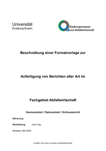 1 Einleitung und Veranlassung - Universität Duisburg