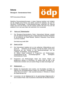 Satzung - ÖDP Münster