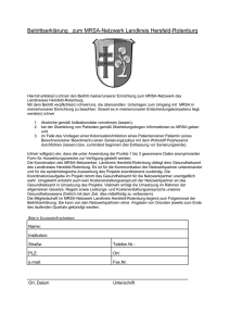 Beitrittserklärung zum MRSA-Netzwerk Landkreis Hersfeld