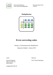 Error Correcting-Codes