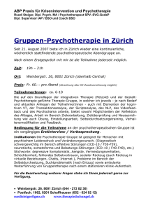 Gruppen-Psychotherapie in Zürich