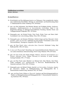publikationsverzeichnis - Institut für Pädagogik und Psychologie