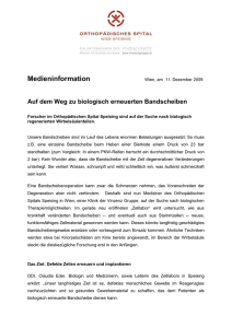 Medieninformation Wien, am 11. Dezember 2009