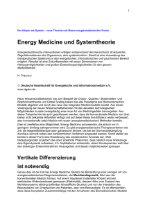 Energy Medicine und Systemtheorie