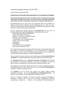 Antrag der Stuttgarter Initiative zum BT 2009