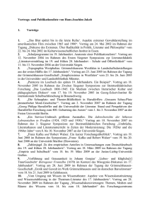 Vortrags- und Publikationsliste von Hans