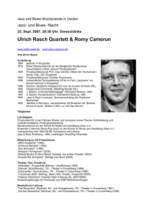 Ulrich Rasch Quartett & Romy Camerun - city