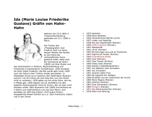 Ida (Marie Louise Friederike Gustave) Gräfin von Hahn-Hahn