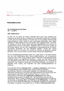 Bachtage 2015 Pressetext lang