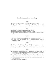 Schriftenverzeichnis von Franz Hampl