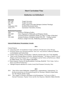 Curriculum Vitae - St. Mary`s College of Maryland