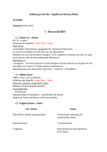 Einführung in die KSA – Begriffe und Theorien (Fillitz) 10.10.2007