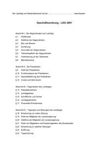 Geschäftsordnung - LGO 2001 - beim Niederösterreichischen Landtag