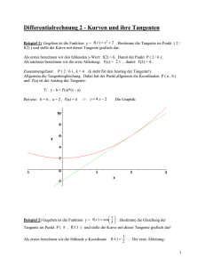 Differentialrechnung 2 Kurven und ihre Tangenten - In