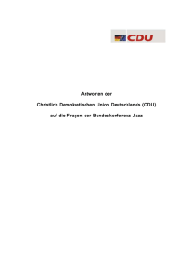Antworten der Christlich Demokratischen Union Deutschlands (CDU